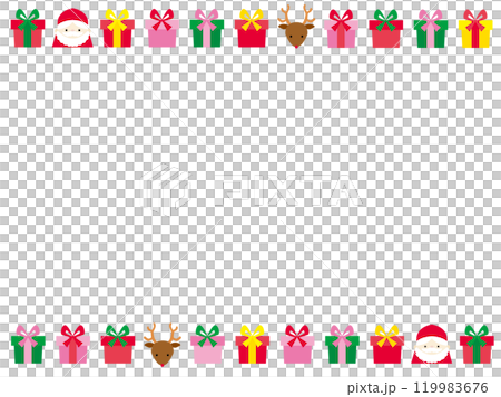 かわいいクリスマスプレゼントのフレーム 119983676