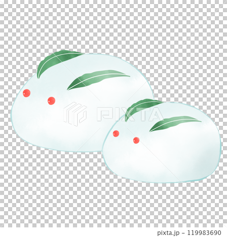 兩隻雪兔插畫 119983690