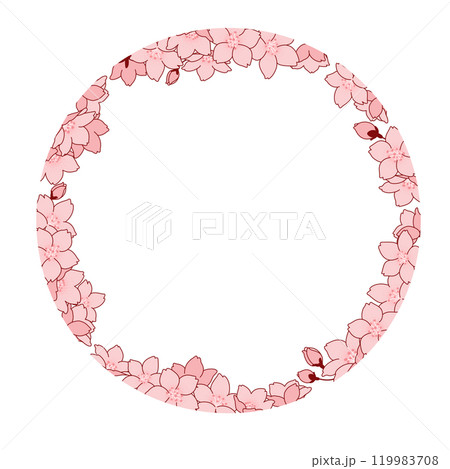 桜の花のベクター素材イラスト 桜の花のベクター素材イラスト 119983708