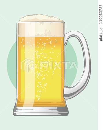 Beer Inside Big Ale Tankard Glass Beer Inside Big Ale Tankard Glass 119983728