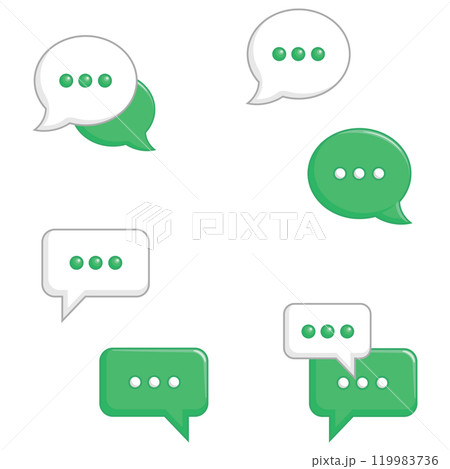 Chat Overlapping Message Bubbles Round Rectangle Chat Overlapping Message Bubbles Round Rectangle 119983736
