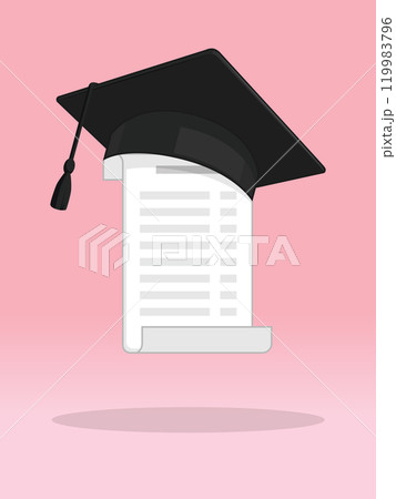 Invoice Graduation Cap College Loans Problem 119983796