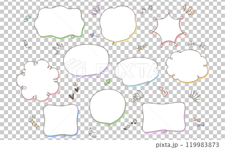 Hand-drawn style speech bubble vector illustration 119983873
