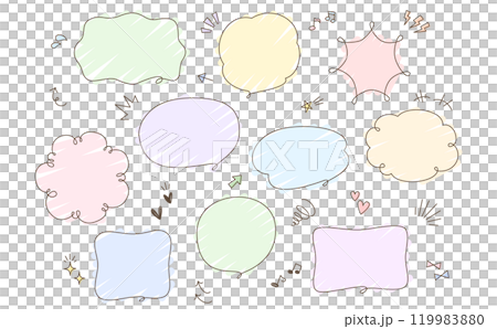 Hand-drawn style speech bubble vector illustration Hand-drawn style speech bubble vector illustration 119983880