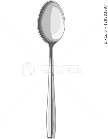 Spoon Top View Eating Table Utensil 119983997