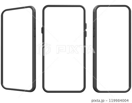 Template Smartphone Front View Mockup Set 119984004