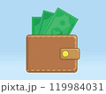 Wallet Filled Showing Paper Money Inside 119984031