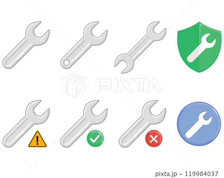 Wrench Garage Spanner Repair Service Set 119984037