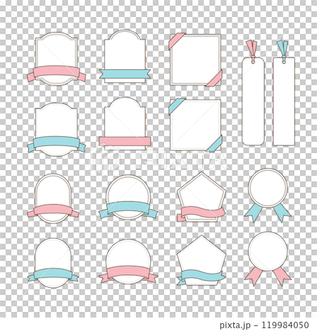 絲帶框架向量素材插畫 絲帶框架向量素材插畫 119984050