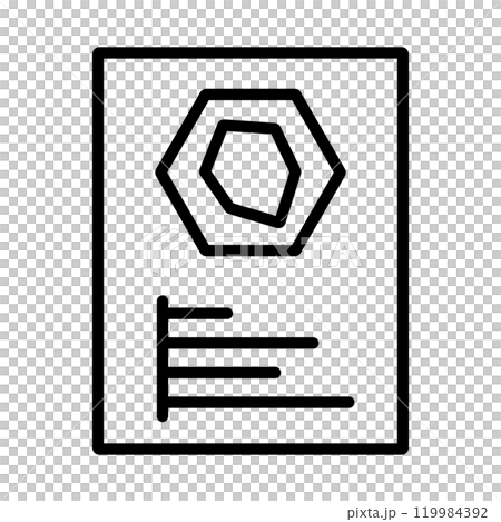 自我分析表圖示。簡單的線條畫向量圖。 自我分析表圖示。簡單的線條畫向量圖。 119984392