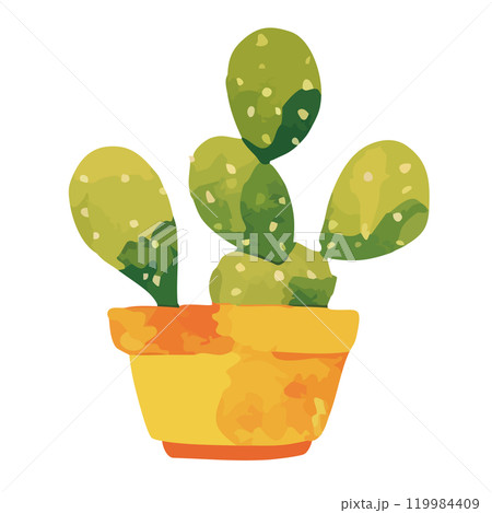 水彩で描いたサボテンのイラスト 水彩で描いたサボテンのイラスト 119984409