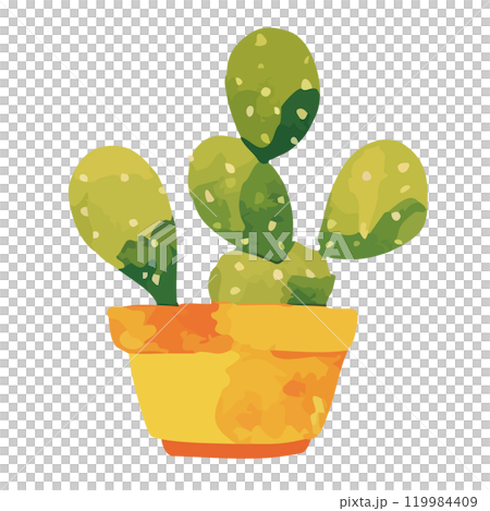 水彩で描いたサボテンのイラスト 水彩で描いたサボテンのイラスト 119984409