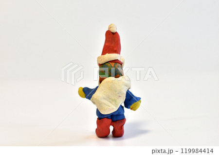 Santa Claus toy. View from the back. Santa Claus toy. View from the back. 119984414