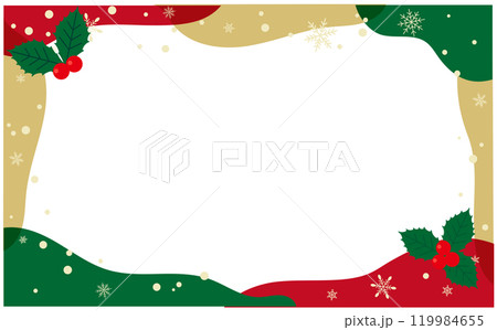 クリスマスのかわいいベクターイラスト背景素材 119984655