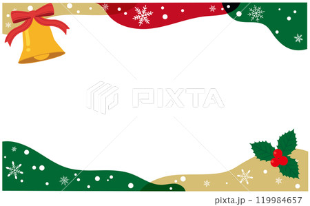 クリスマスのかわいいベクターイラスト背景素材 119984657