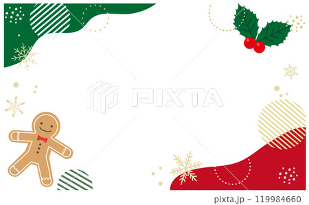 クリスマスのかわいいベクターイラスト背景素材 クリスマスのかわいいベクターイラスト背景素材 119984660
