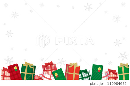 クリスマスのかわいいベクターイラスト背景素材 119984683