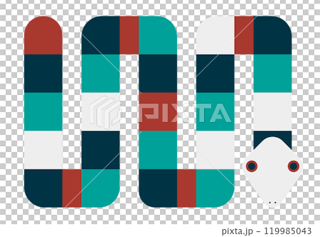 新年素材 蛇年 蛇 時尚蛇 119985043