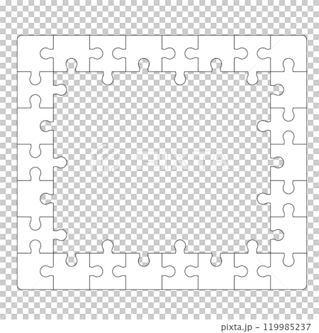 連結したジグソーパズルのピース 119985237