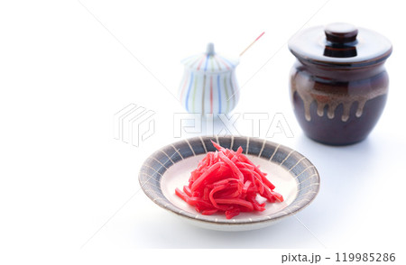 刻み紅生姜 ( 紅生姜の千切り ) 刻み紅生姜 ( 紅生姜の千切り ) 119985286