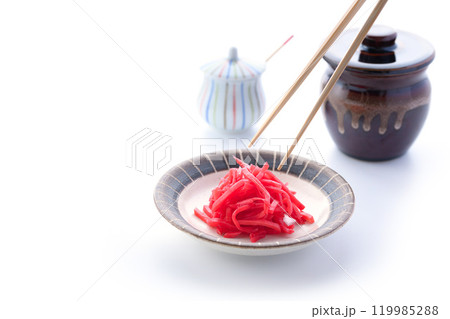 刻み紅生姜 （ 紅生姜の千切り ） 119985288