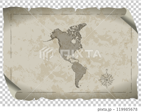 Old Map of the Americas 01_Grey Old Map of the Americas 01_Grey 119985678