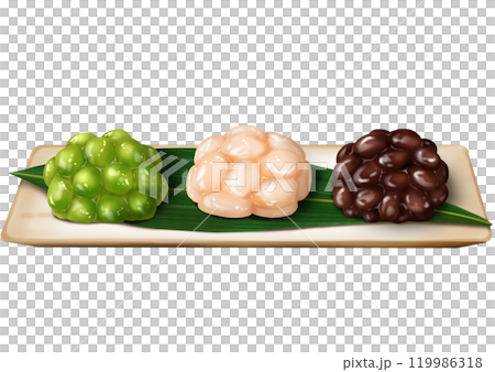 Kanoko 3 types: red beans, green peas, white peas, Japanese sweets Kanoko 3 types: red beans, green peas, white peas, Japanese sweets 119986318