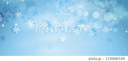 holiday winter snow bright blu banner 119986589