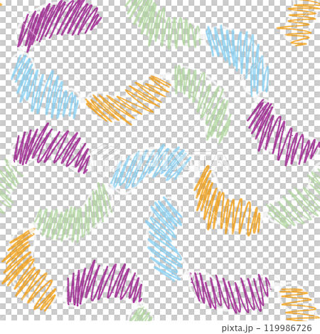 黒バックにポップにアレンジしたソーセージのパターン 119986726