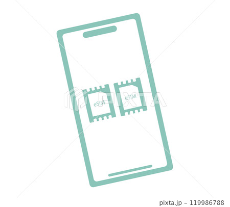 スマートフォンとデュアルSIM　イメージ 119986788
