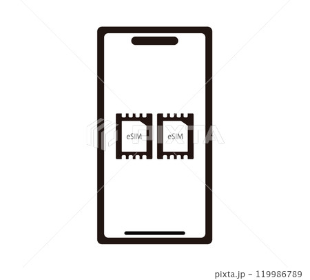 スマートフォンとデュアルSIM イメージ スマートフォンとデュアルSIM イメージ 119986789