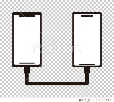 Image of data transfer when changing smartphone models USB connection Image of data transfer when changing smartphone models USB connection 119988317