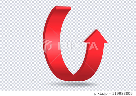 Growing business 3d red arrow on transparent Growing business 3d red arrow on transparent 119988809