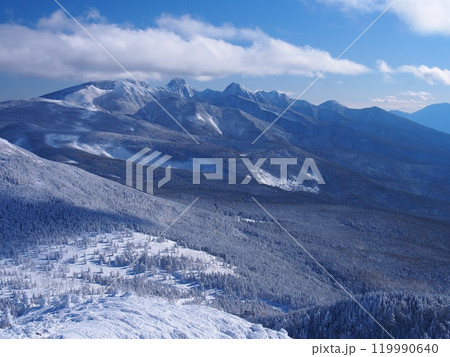 北八ヶ岳・北横岳から望む南八ヶ岳連峰 北八ヶ岳・北横岳から望む南八ヶ岳連峰 119990640