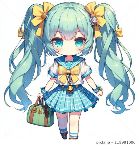 制服を着たツインテールの女の子 119991006