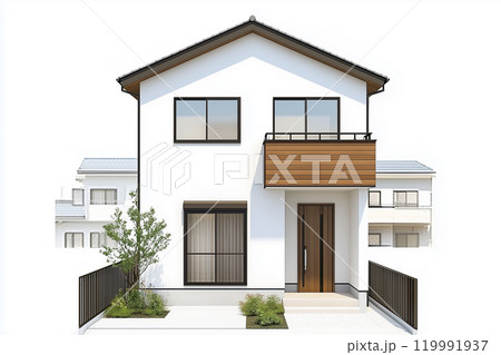 住宅イメージ　郊外の一戸建てのイラスト 119991937