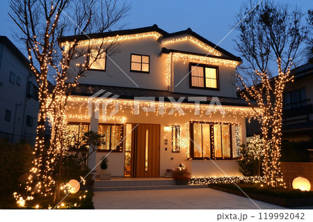 住宅イメージ クリスマスイルミネーション 住宅イメージ クリスマスイルミネーション 119992042