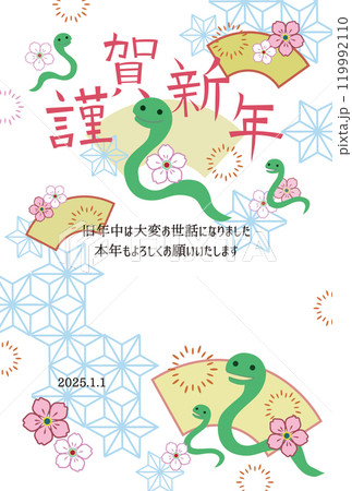 2025年　巳年年賀状　 119992110