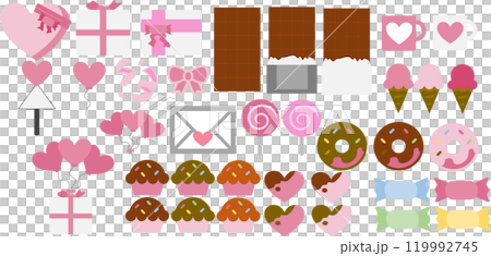 Valentine's Day icon illustration set 119992745