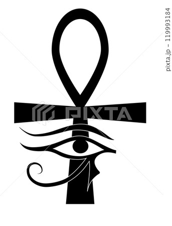 Symbol of life and eye of Horus 119993184