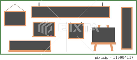 黒板の背景フレームセット テキスト無し ベクターイラスト 白背景 透過背景 コピースペース 看板 黒板の背景フレームセット テキスト無し ベクターイラスト 白背景 透過背景 コピースペース 看板 119994117