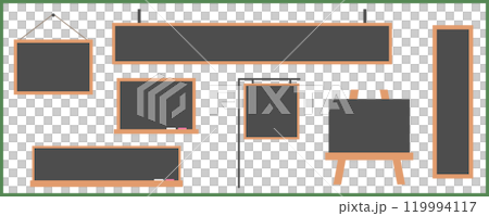 黒板の背景フレームセット テキスト無し ベクターイラスト 白背景 透過背景 コピースペース 看板 黒板の背景フレームセット テキスト無し ベクターイラスト 白背景 透過背景 コピースペース 看板 119994117