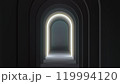 Futuristic Hallway 3D Rendering 119994120