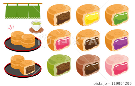 大判焼きのイラストセット 119994299