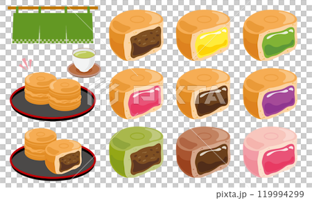 Obanyaki illustration set 119994299