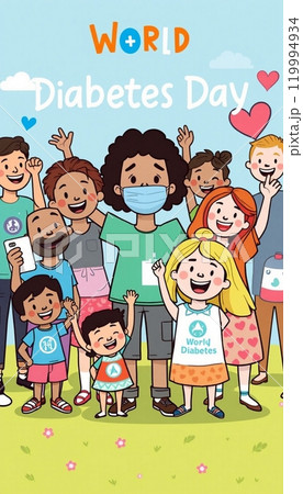 cartoon design celebrate for world diabetes day cartoon design celebrate for world diabetes day 119994934