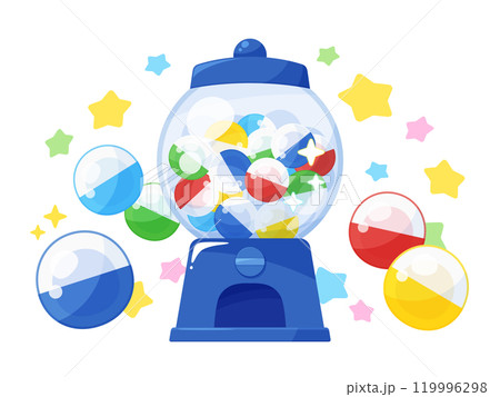 カプセルトイで当たりが出たイメージのイラスト 119996298