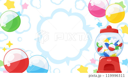 カプセルトイのフレーム素材_16:9 119996311