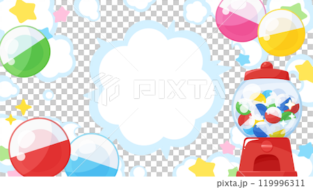 カプセルトイのフレーム素材_16:9 119996311