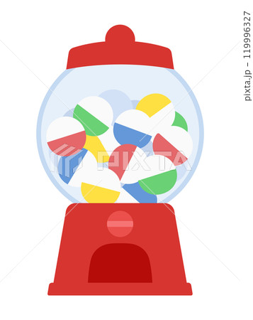 カプセルトイのイラスト_フラット 119996327